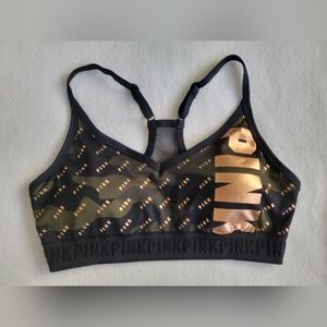NWOT PINK Ultimate Lighty Lined Sportsbra- Black/Camo - MED